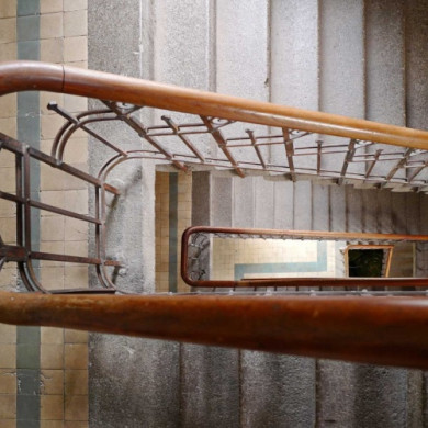 Bovenaanzicht trap koelhuis zutphen