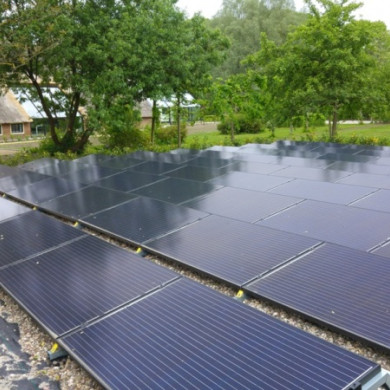 Zonnepanelen voor het energieneutrale monument