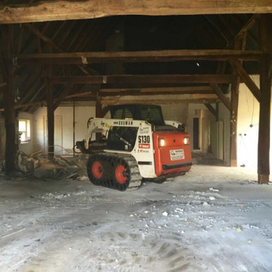 Een bobcat in de boerderij