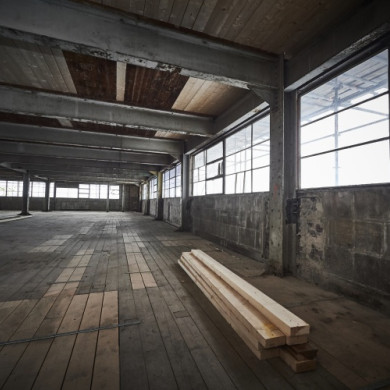 Meelfabriek tijdens restauratie