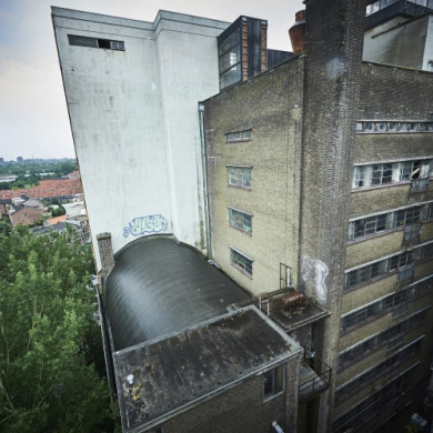 Meelfabriek tijdens restauratie
