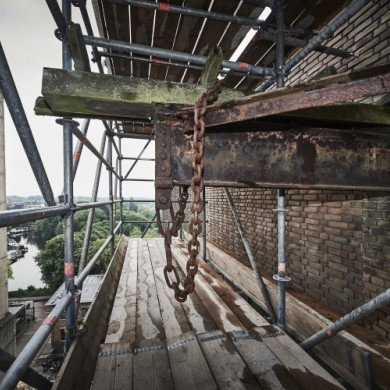 Meelfabriek tijdens restauratie