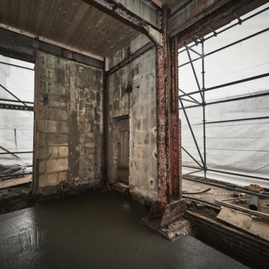 Meelfabriek tijdens restauratie