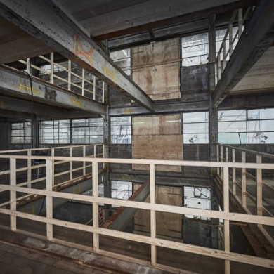 Meelfabriek tijdens restauratie