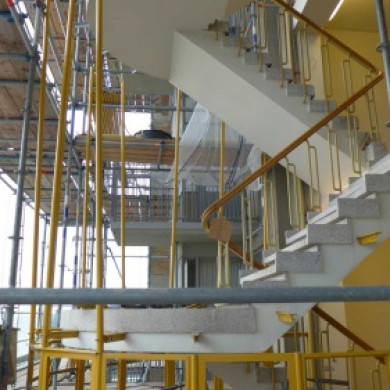 Opbouwen van het trappenhuis