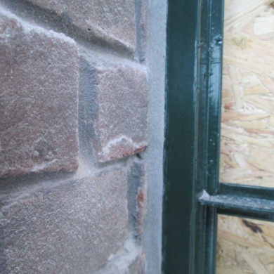 Detail teruggeplaatst kozijn