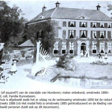 Huis Hunderen 1880-1890, maker onbekend