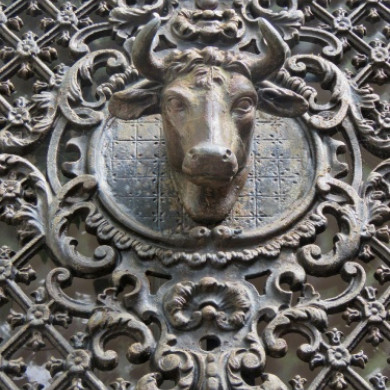 Ossenkop op de voordeur