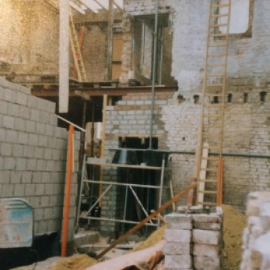 Pand tijdens de restauratie