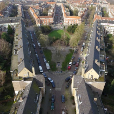 Uitzicht vanaf de wolkenkrabber