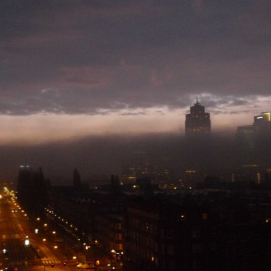 Uitzicht vanaf de wolkenkrabber