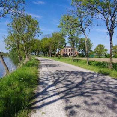 de weg van Winsum naar de boerderij