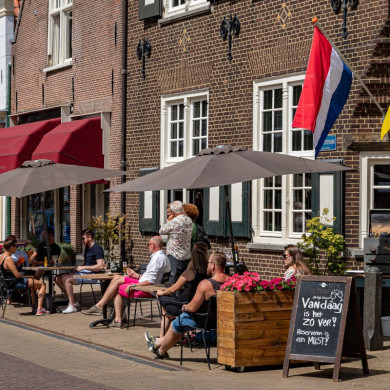 zicht op Naarden Vesting Marktstraat