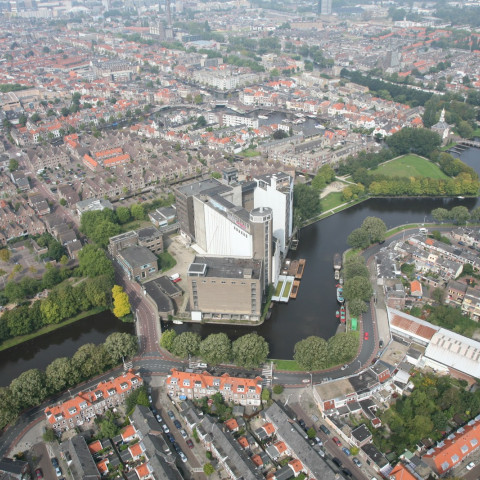 Luchtfoto van Leiden