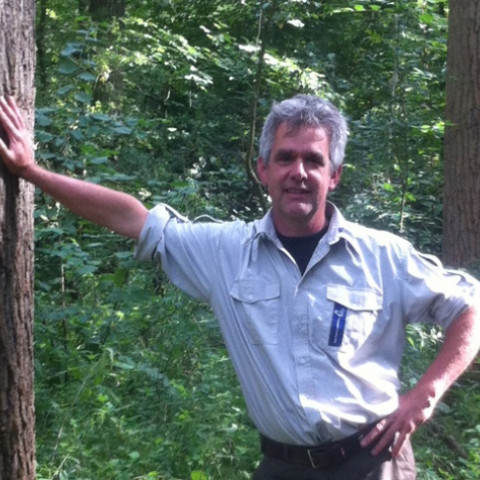 Boswachter Norbert Kwint in het Waterloopbos