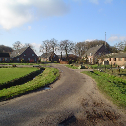 Het gehucht Halfmijl in de gemeente Veldhoven, gezien vanuit het oosten - A Ansems