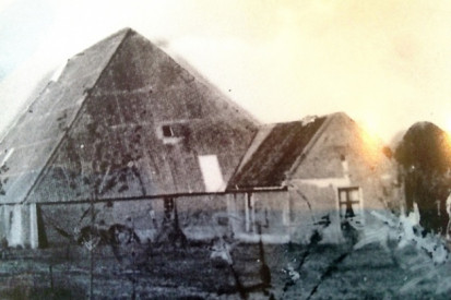 De wierschuur vroeger, met voorhuis