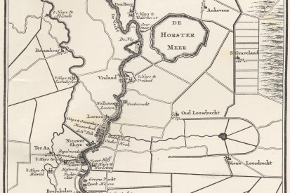 Kaart van de Vechtstreek door Daniël Stoopendaal in De Zegepralende Vecht, 1719