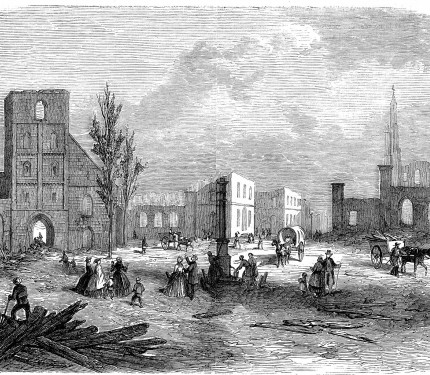 L'Illustration 1862 Stadsbrand van Enschede