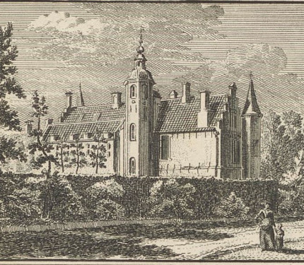 ezicht op het kasteel Hof van Alphen, 1749, Hendrik Spilman, naar Jan de Beijer, 1750 - 1792