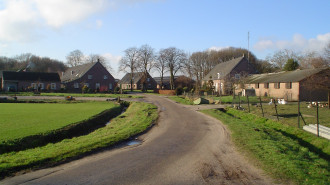 Het gehucht Halfmijl in de gemeente Veldhoven, gezien vanuit het oosten - A Ansems