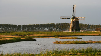 Wogmeer molen Nieuw Leven in avondlicht - Quistnix
