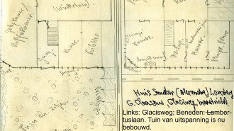 Het pand had als uitspanning een wintertuin aan de achterzijde waarvan de wanden waren bekleed met kunstrotsjes en -grotten waarin planten groeiden. Aan de kant van de Lambertuslaan strekte zich een grote tuin uit met prieeelen en losse zitjes. Op de verdieping was de woning van het gezin.  